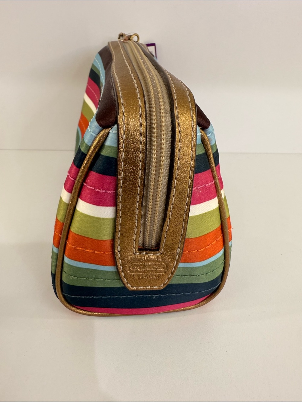 Coach Y2K Stripe Nylon Cosmetic Case - Picture 4 of 5